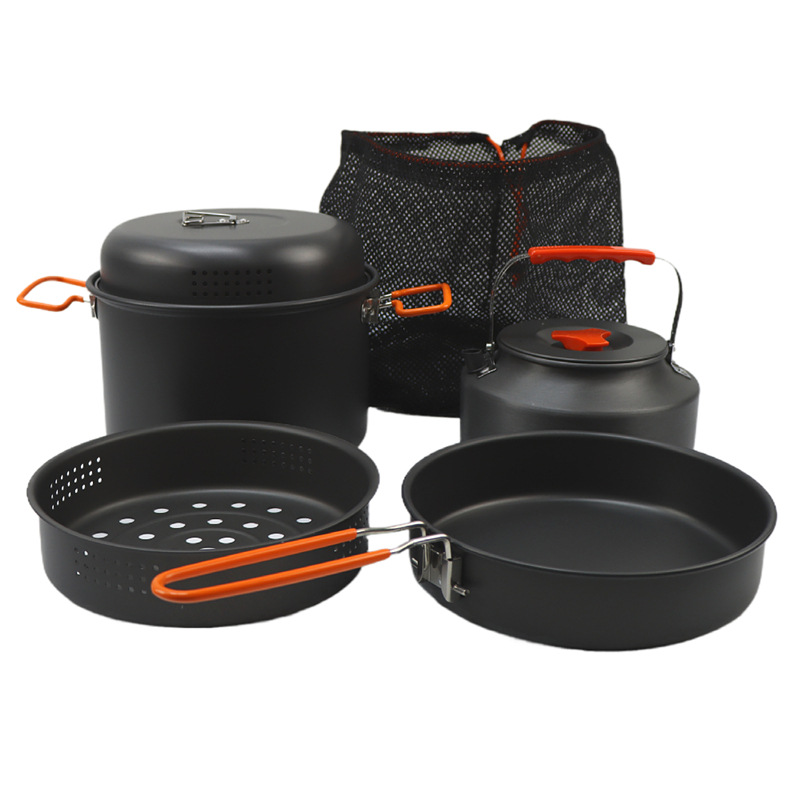 Set di pentole da esterno pent - Camping Cooking Set With Kettle recensione e prezzo