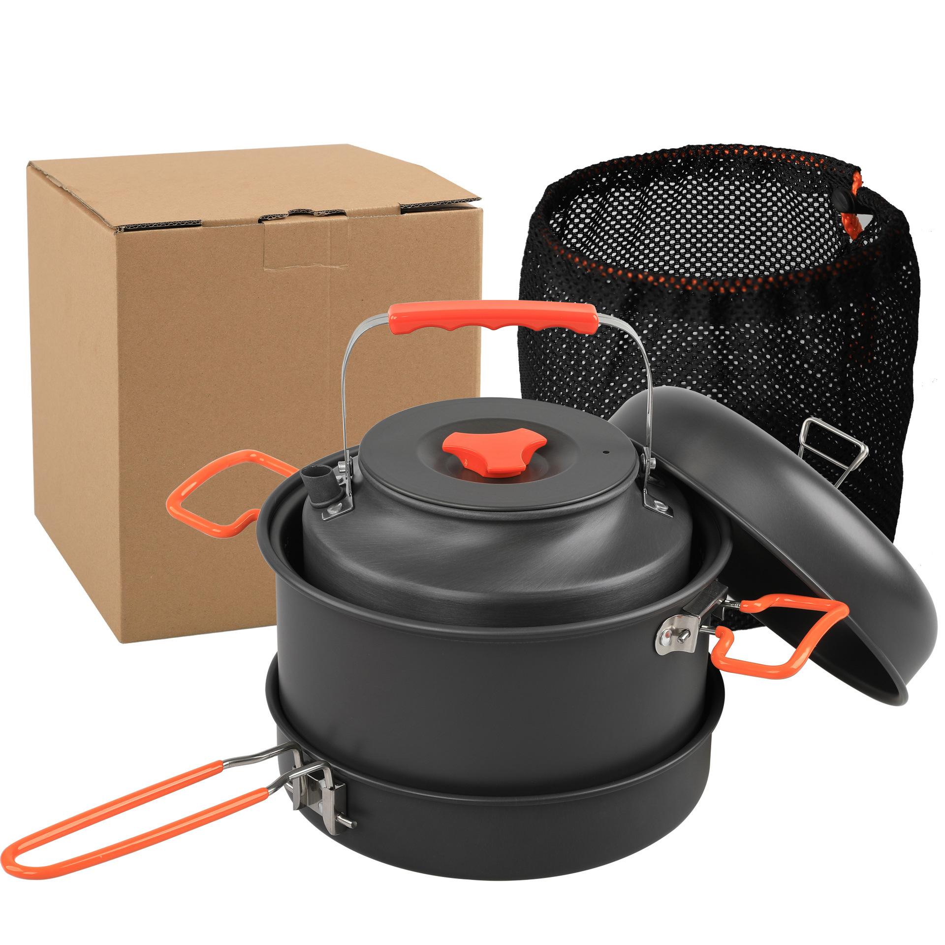 Set di pentole da esterno pent - Camping Cooking Set With Kettle recensione e prezzo