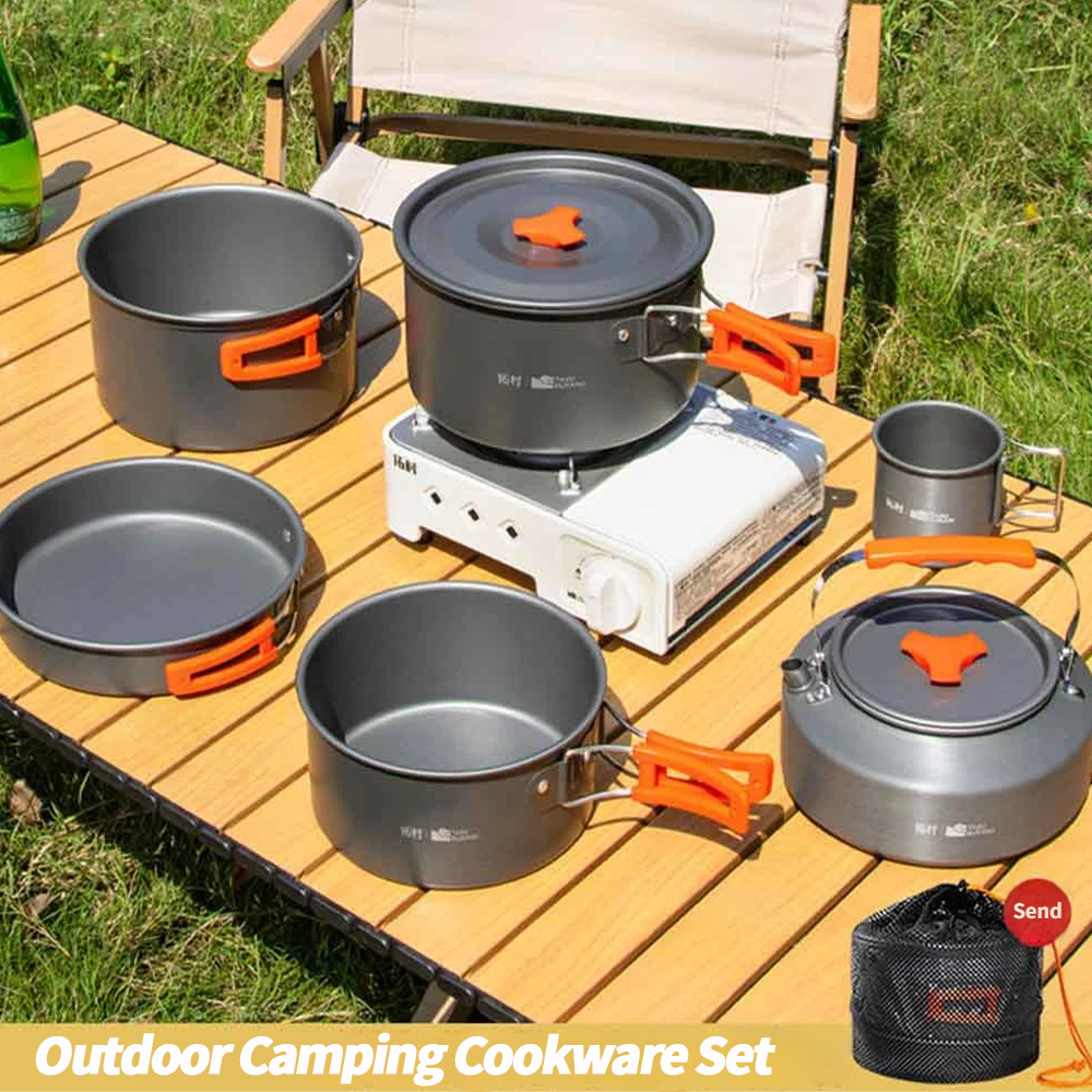 Set di pentole da campeggio, s - Camping Cooking Set With Kettle recensione e prezzo