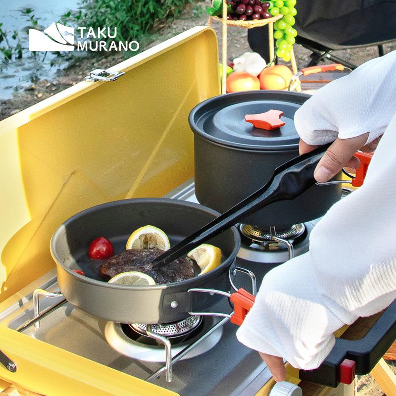 Set di pentole da campeggio, s - Camping Cooking Set With Kettle recensione e prezzo