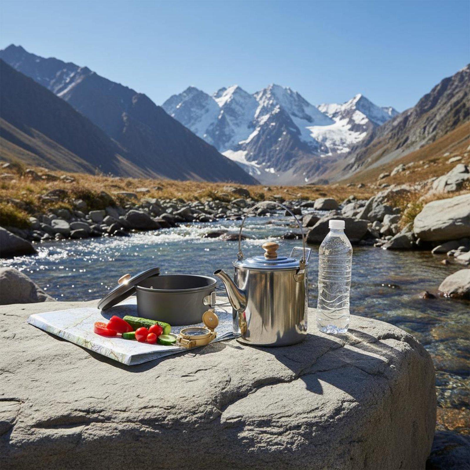 Set di Pentole da Campeggio in - Camping Cooking Set With Kettle recensione e prezzo