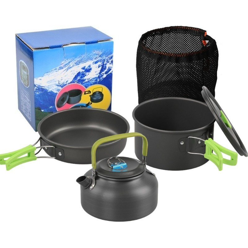 Set di Pentole da Campeggio DS - Camping Cooking Set With Kettle recensione e prezzo