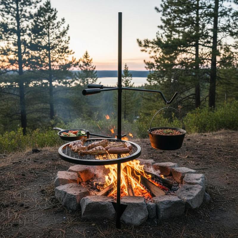 Griglia Girevole per Cucinare  - Camping Cooking Open Fire recensione e prezzo