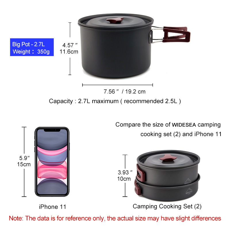 Widesea Set di pentole da camp - Camping Cooking Set Large recensione e prezzo