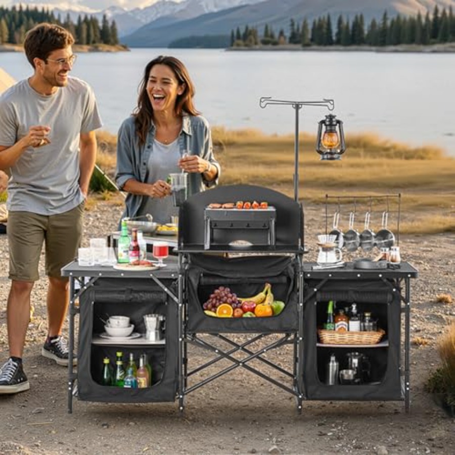 Tavolo da Cucina da Campeggio, - Camping Cooking Table With Storage recensione e prezzo
