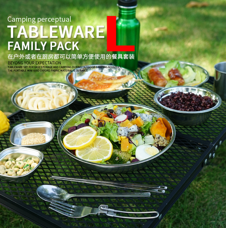 Nuovo set di piatti portatili  - Camping Cooking And Dining Set recensione e prezzo