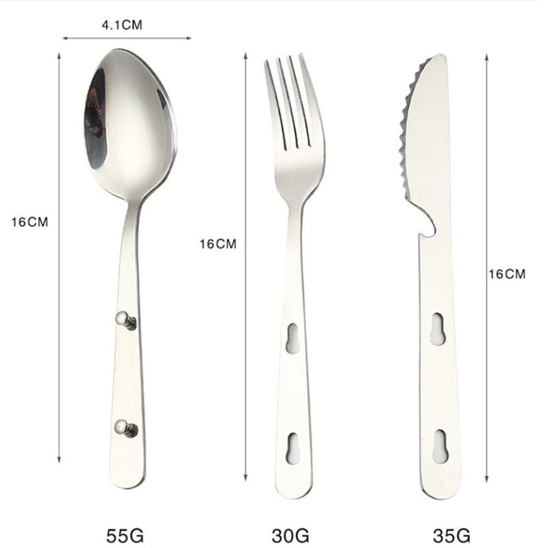 Set di 3 pezzi di posate da ca - Camping Cooking And Dining Set recensione e prezzo