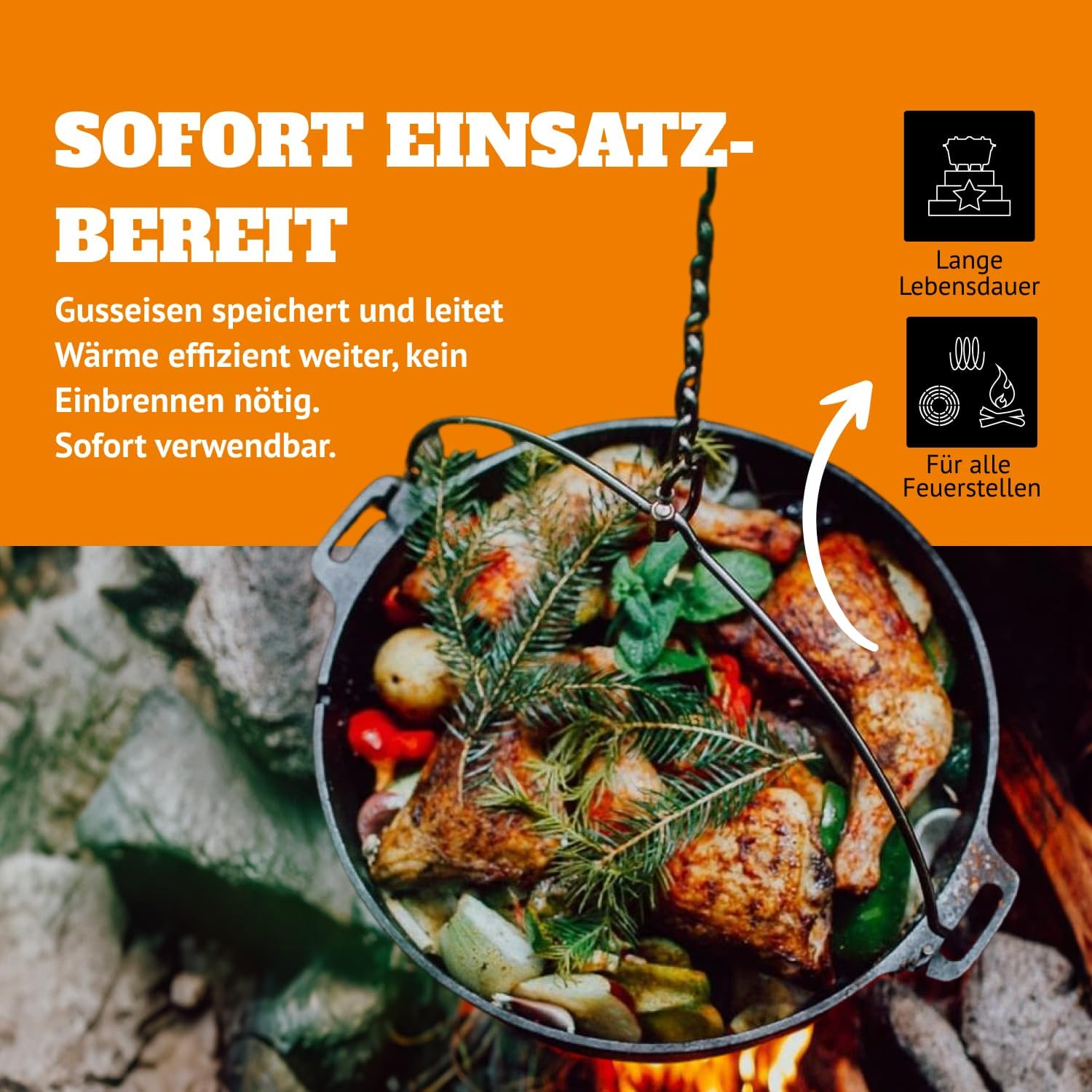 Pentola in ghisa pretrattata c - Campfire Cooking recensione e prezzo